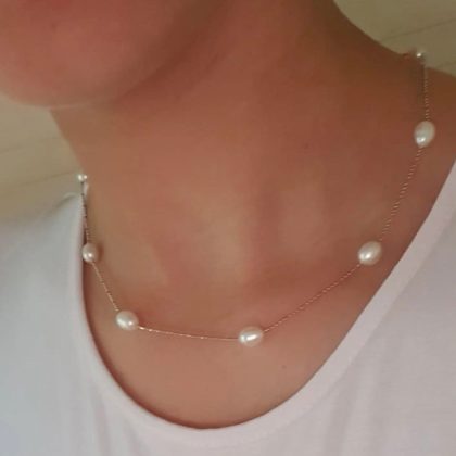 Collares en Diseños con Perlas Naturales